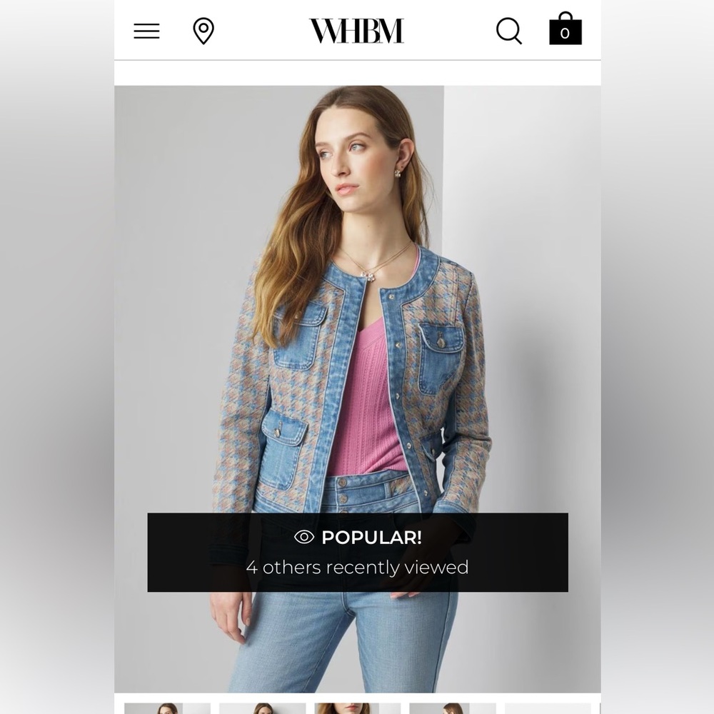 White House Black Market
Denim Tweed Ladies Jacket
Classic!!